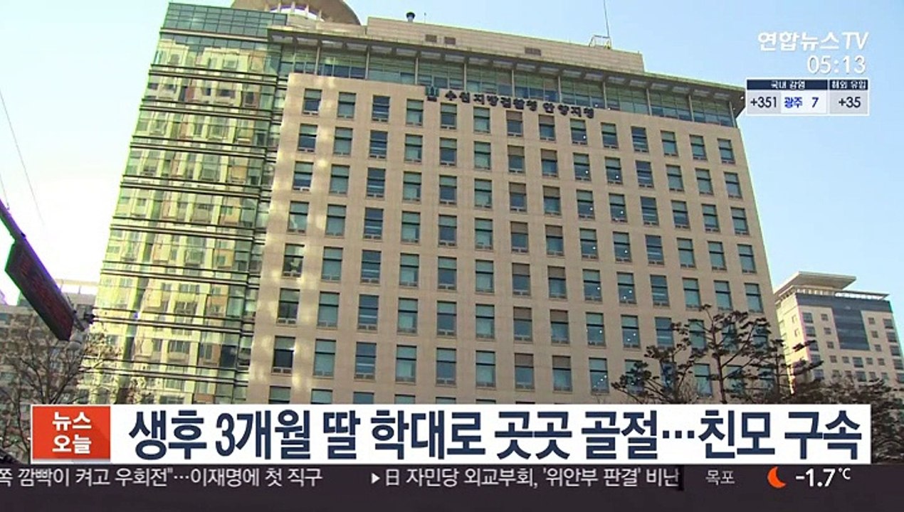 생후 3개월 여아 학대로 곳곳 골절…친모 구속