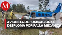 Se desploma avioneta particular en Comitán, Chiapas