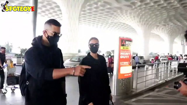 Neha Dhupia and Angad Bedi Spotted at the Airport | SpotboyE