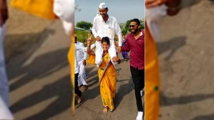 Pune: Husband sat on wife's shoulders after winning election