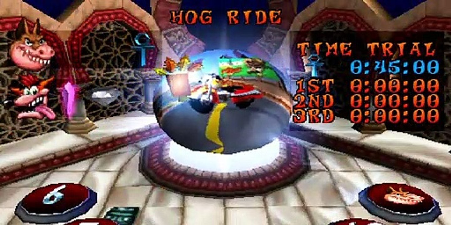 Crash Bandicoot 3 - Hog Ride Time Trial - PLAYSTATION SONY Walkthough