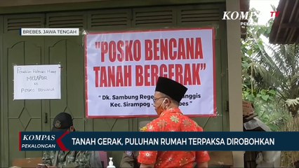 Tanah Gerak, Puluhan Rumah Terpaksa Dirobohkan