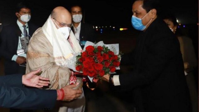 Amit Shah arrives in Guwahati for his two-day visit