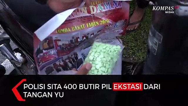 Barang Bukti yang Disita Polisi dari Kurir Ekstasi di Medan