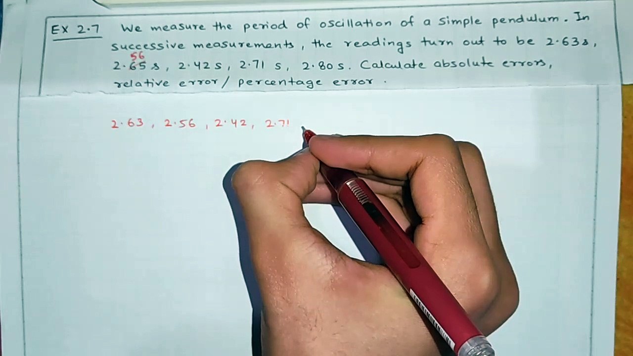 Example 2.7 Chapter 2 Class 11  Class 11 Physics NCERT Solutions  Units and Measurement