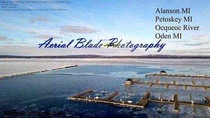 Aerial views of some northern Michigan towns