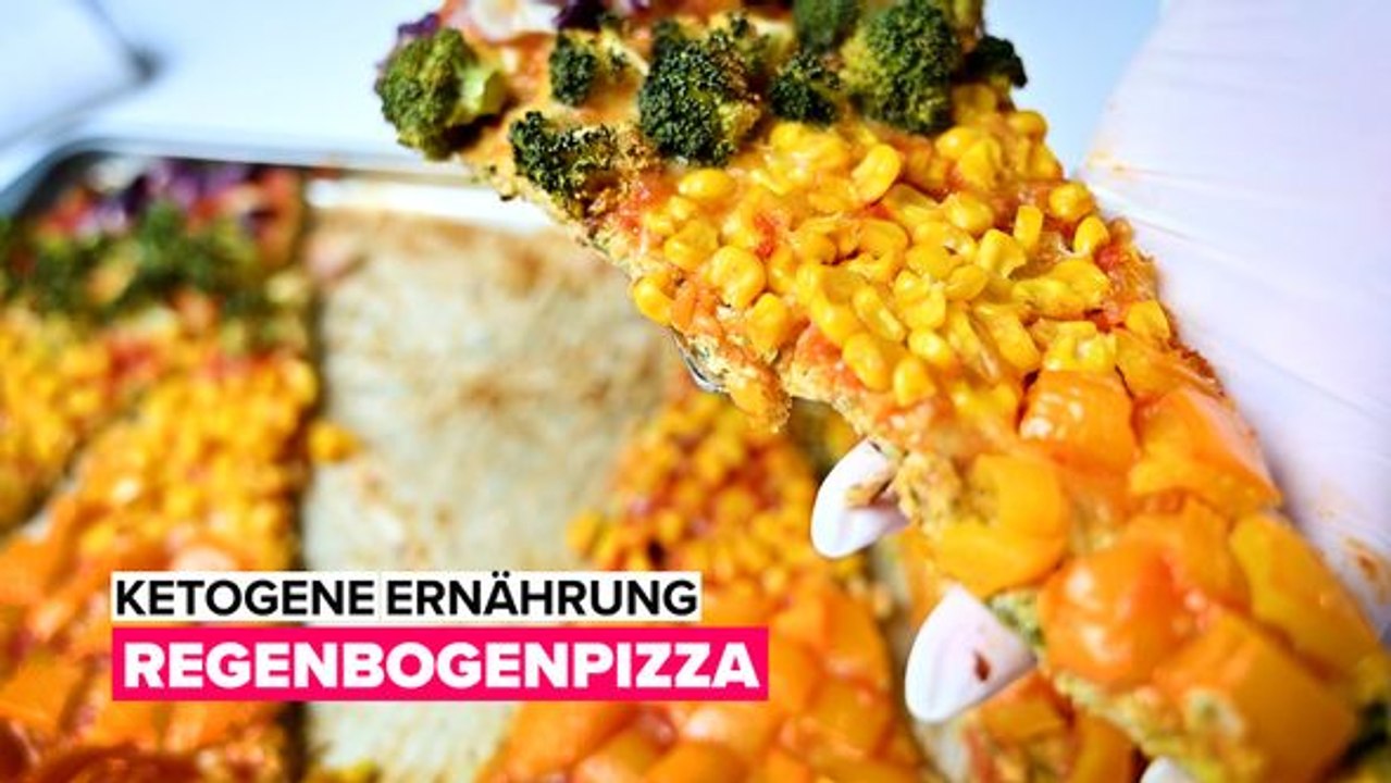 Ketogene ernährung: regenbogenpizza