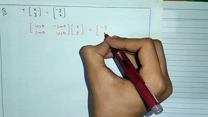 how to find angle of rotation for a given transformation