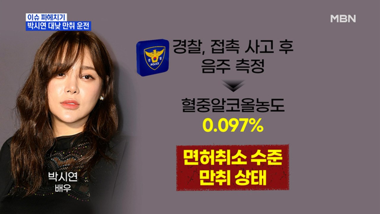 MBN 뉴스파이터-대낮에 음주 운전 한 박시연 "숙취 풀린 줄"