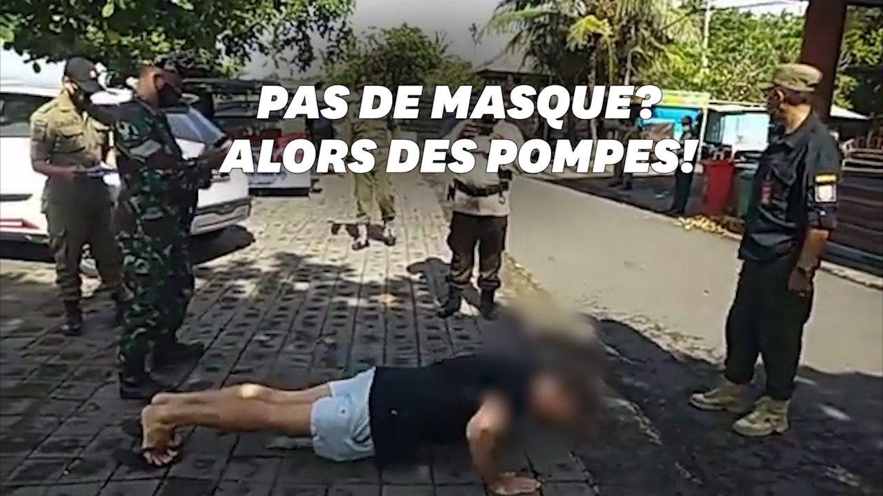 Les touristes sans masque à Bali se font réprimander d'une surprenante façon