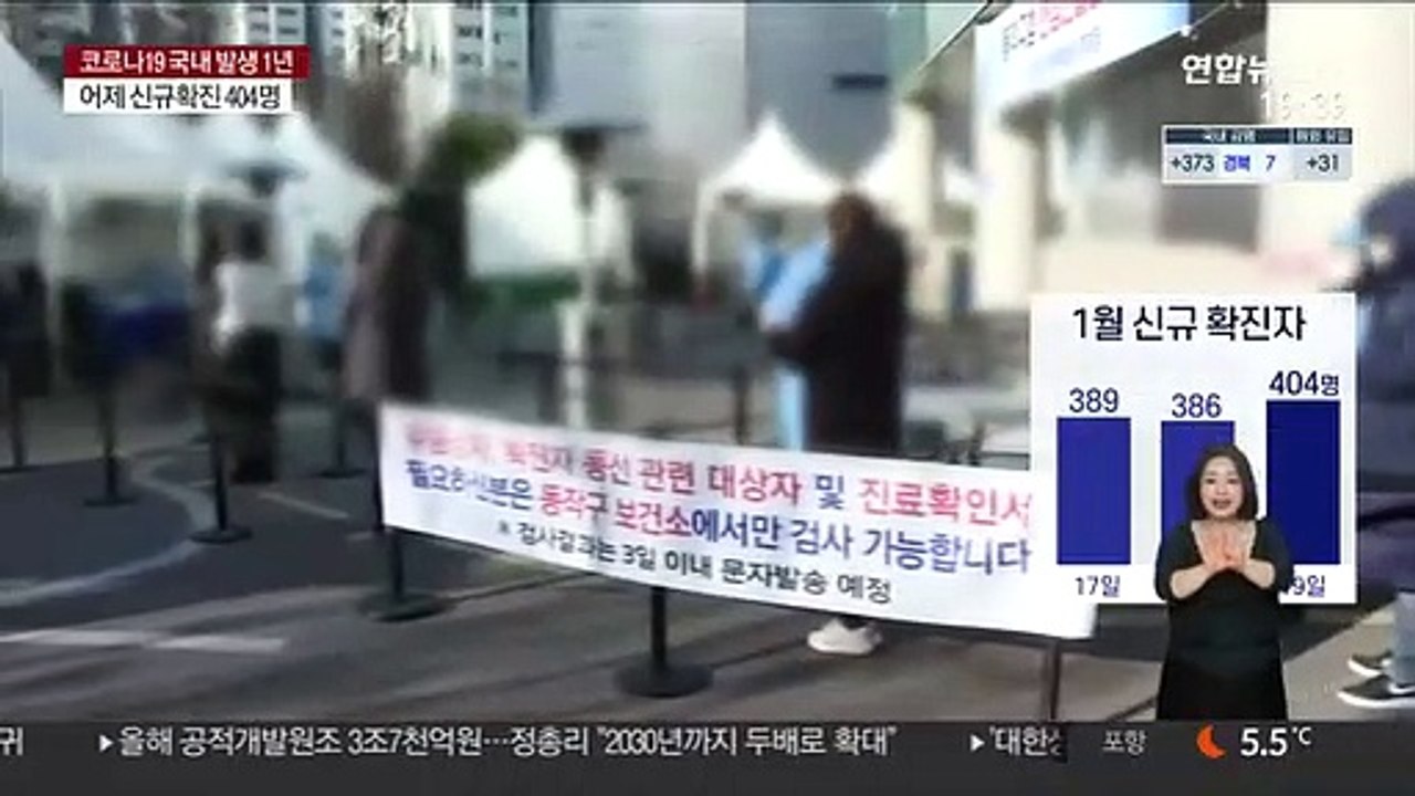 확진 404명, 감소세 완만…"이동량 다시 증가"