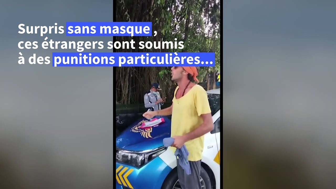 A Bali, les étrangers surpris sans masque contraints de faire des pompes