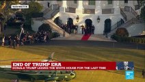Donald Trump leaves the White House for the last time as 45th President of the United States
