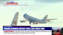 Trump décolle à bord d'Air Force One pour la dernière fois