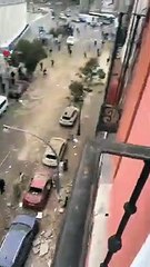 Imágenes tras la explosión en un edificio en la Calle Toledo de Madrid