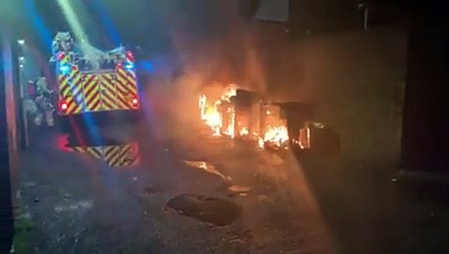 'Fly-tipped' sofa alight in Sunderland back lane as firefighters called to scene