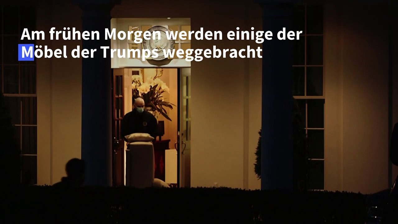 Trumps Möbel werden aus dem Weißen Haus gebracht