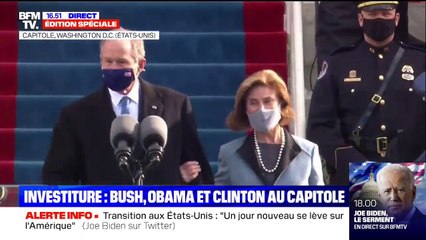 Investiture de Joe Biden: George W. Bush et son épouse Lara arrivent au Capitole