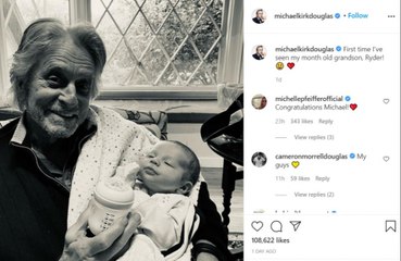 Michael Douglas meets grandson Ryder for the first time!