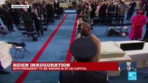 Kamala Harris arrives at inauguration ceremony to be sworn in as US Vice-President