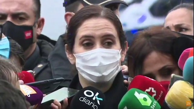 Declaración de Isabel Díaz Ayuso desde el lugar de la explosión en la calle Toledo
