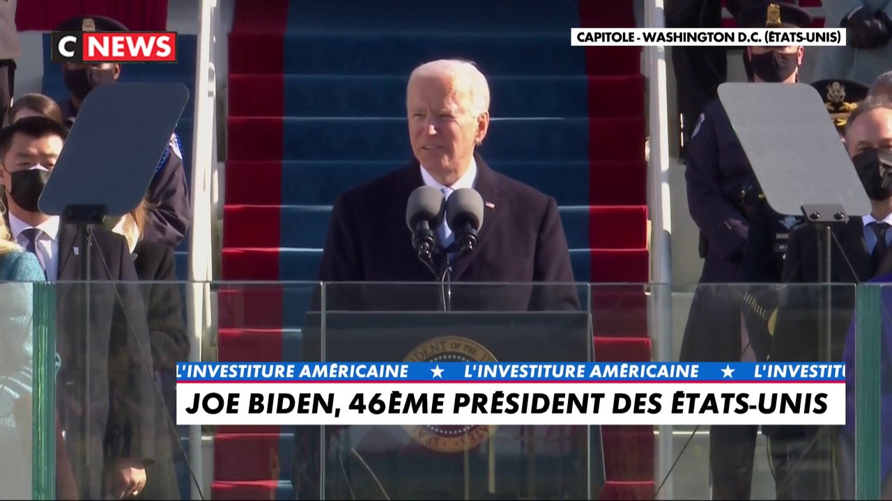 Joe Biden prononce son discours d'investiture : "Aujourd'hui est le jour de l'Amérique, le jour de la démocratie"