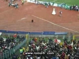But de Mancini Roma Real Madrid vu du stadio Olimpico