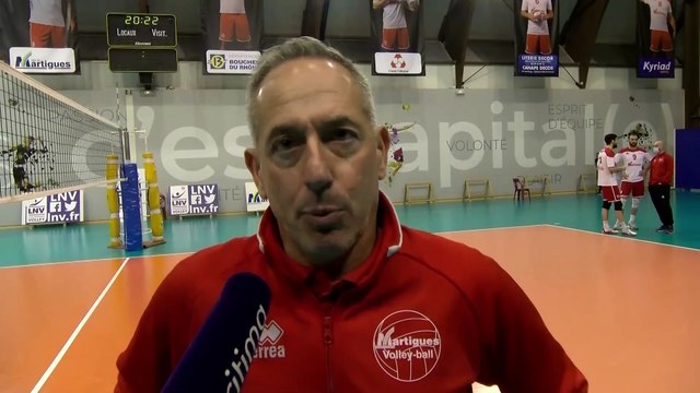 Christophe Charroux après la défaite de Martigues Volley contre Saint-Nazaire