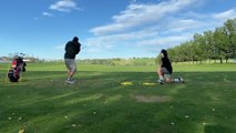 Man Breaks His Golf Head After Hitting Ball In Air