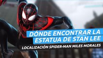 Donde está la estatua de Stan Lee en Spider-Man Miles Morales