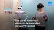 This quirky humanoid robot can be teleoperated using a VR headset