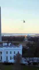 Trump qui quitte la Maison Blanche