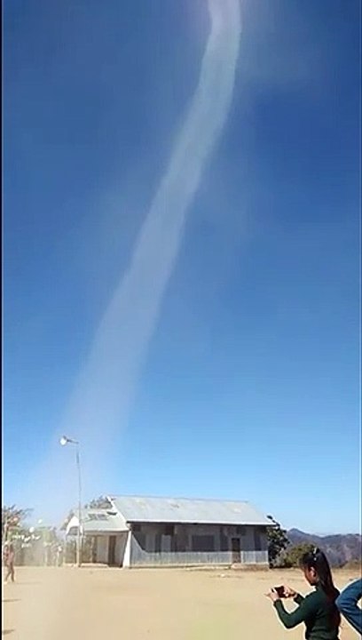 Tall Dust Devil Entertains Crowd