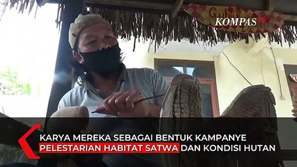 Kampanye Lindungi Satwa Langka Lewat karya Pahat Kayu