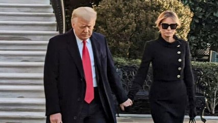 Watch: Melania Trump leaves White House