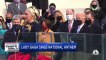 Lady Gaga performs the Star-Spangled Banner during Joe Biden's inauguration