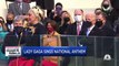 Lady Gaga performs the Star-Spangled Banner during Joe Biden's inauguration