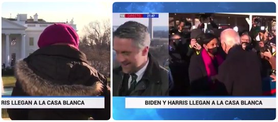 La 'groupie' de TVE: Anna Bosch cubre la toma de posesión de Joe Biden como si este fuera una estrella del rock
