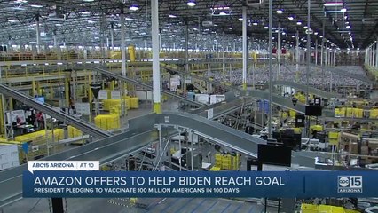 Amazon offers to help Biden reach goal