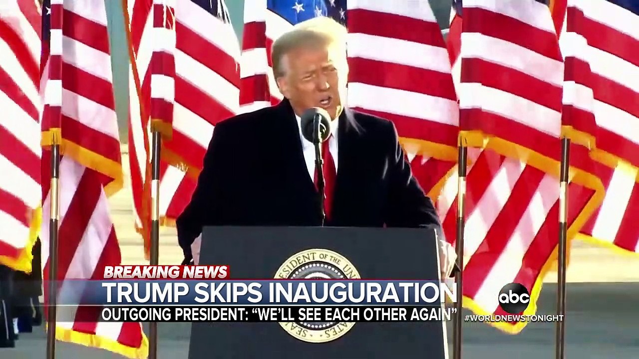 Donald Trump exits the White House- ‘Have a good life’