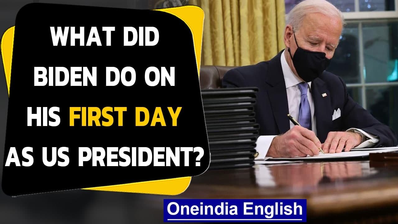 Joe Biden takes charge as US President, signs a blizzard of executive orders| Oneindia News
