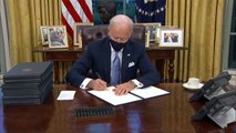 Joe Biden exprime al máximo sus primeras horas de gobierno firmando 17 órdenes ejecutivas
