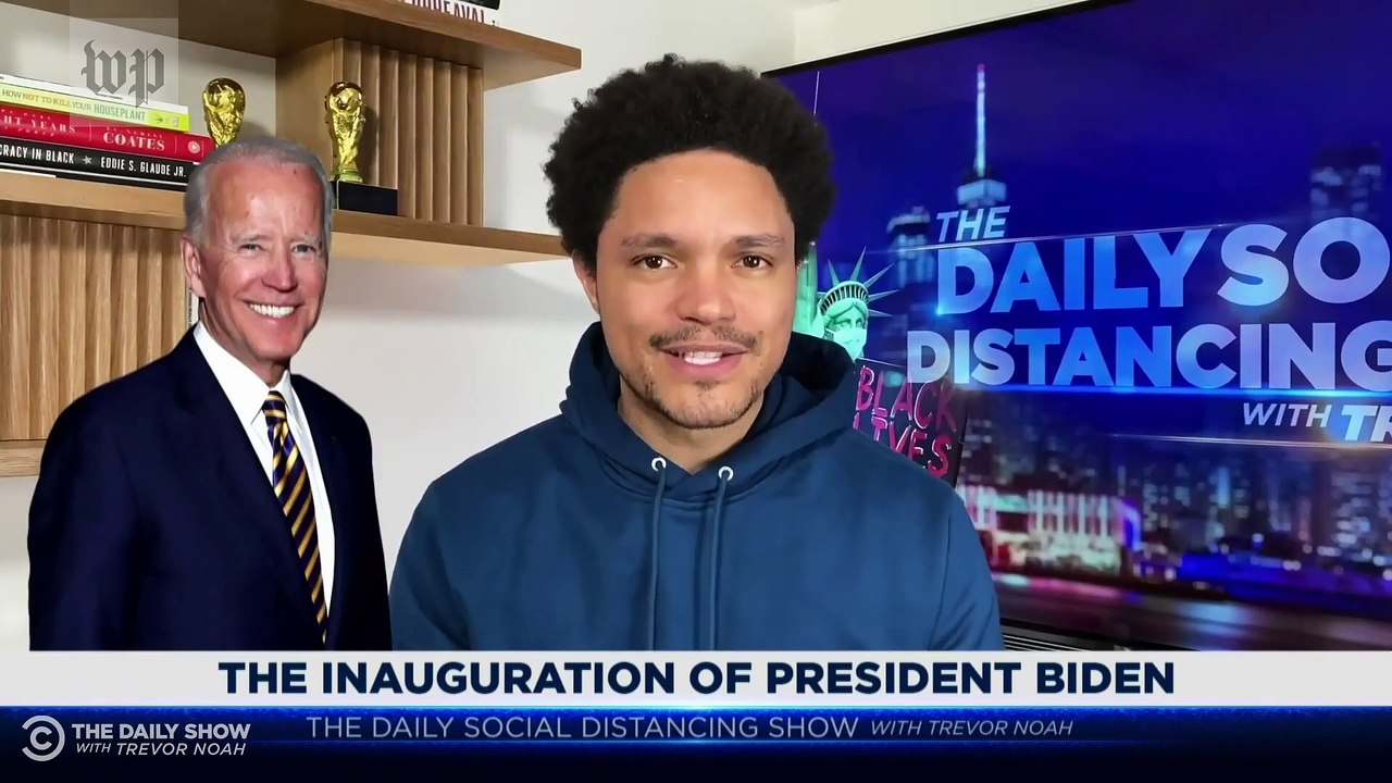 Late-night hosts bid farewell to Trump, welcome America's 'brand new dad'
