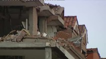Comienzan las tareas de desescombro en el edificio que explotó ayer en Madrid dejando 4 muertos
