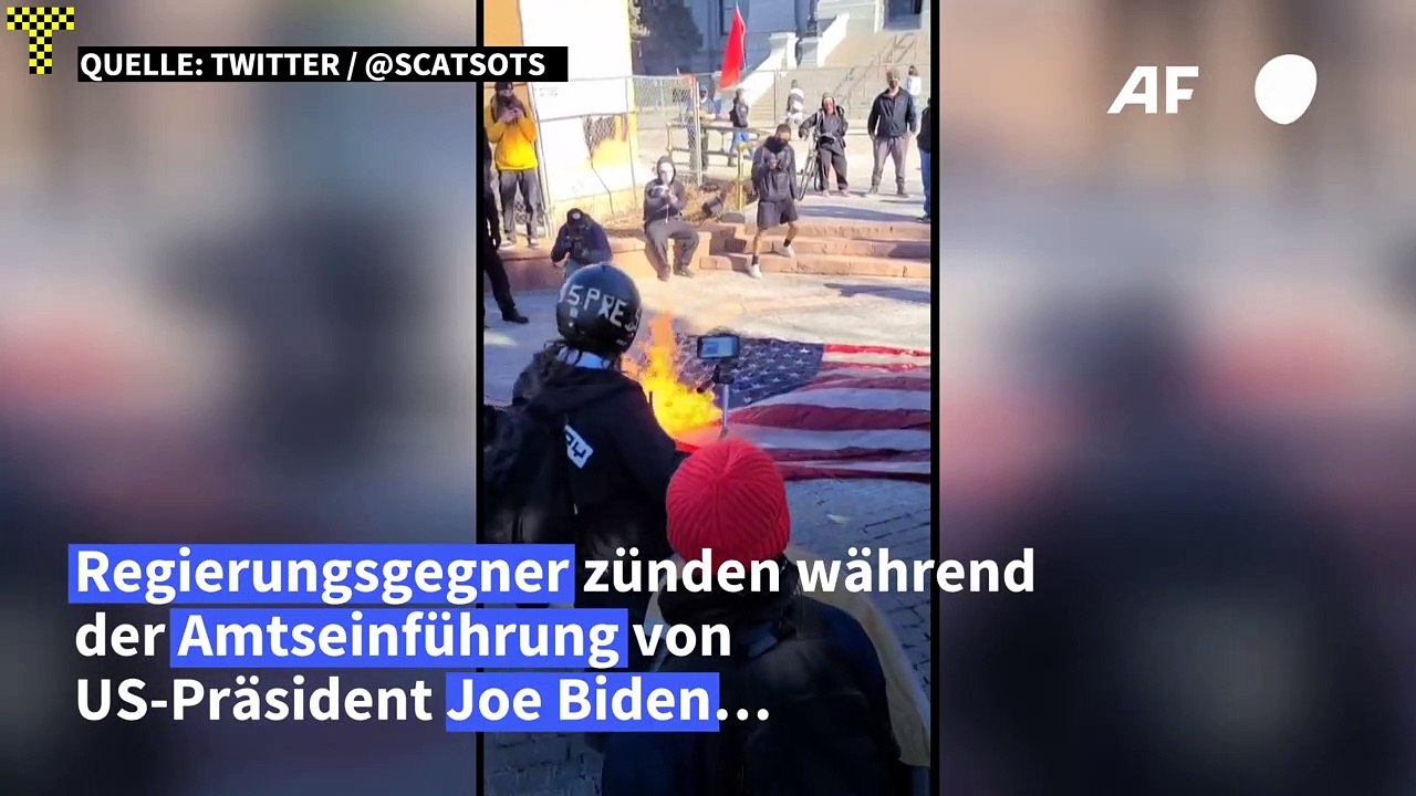 Nur wenige Proteste gegen Bidens Amtseinführung
