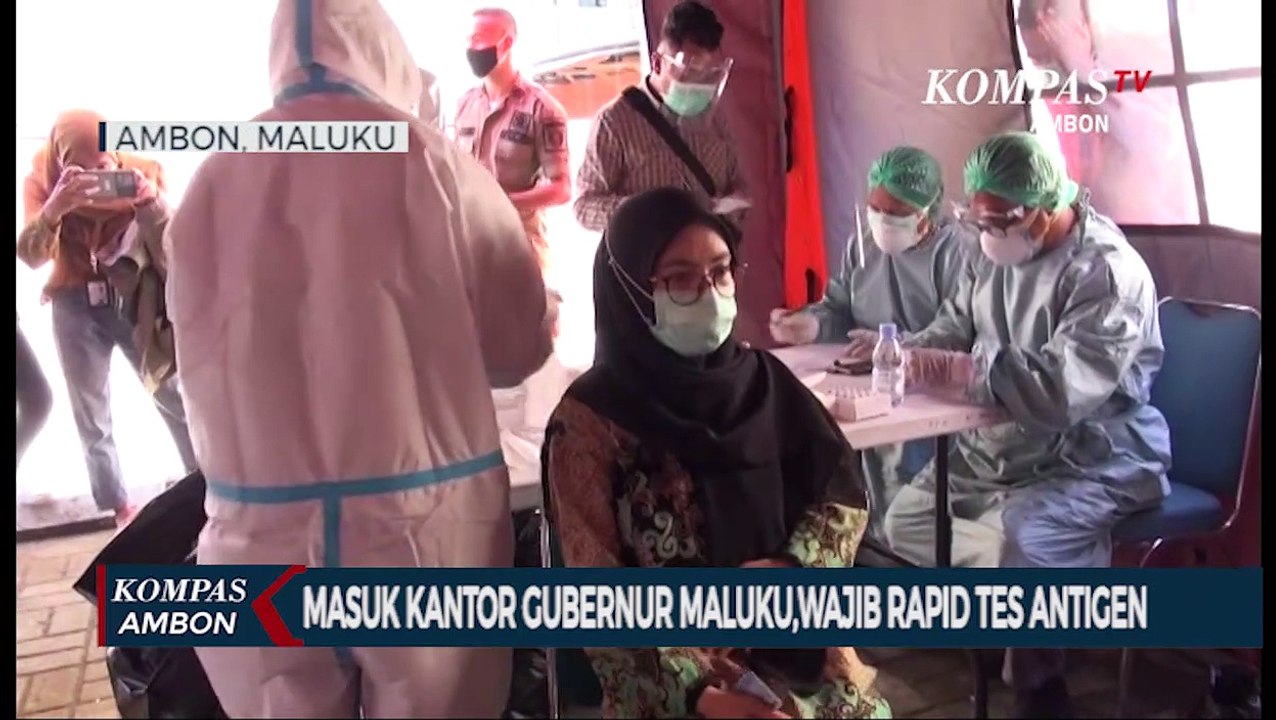 Masuk Kantor Gubernur Maluku,Wajib Rapid Tes Antigen