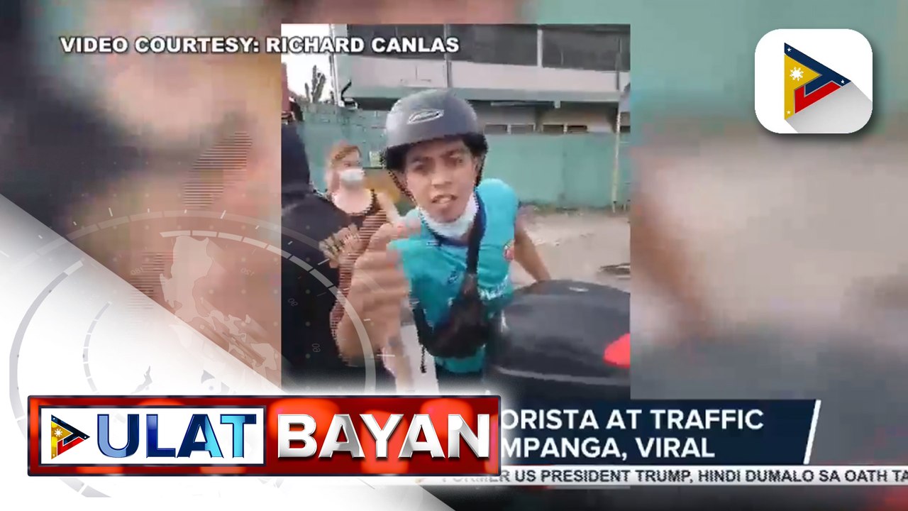 #UlatBayan | Pagtatalo ng motorista at traffic enforcer sa Pampanga, viral; motorista, hinuli dahil sa substandard helmet at kawalan ng helmet ng kanyang angkas; lalaki, iginiit na angkas niya ang dapat hulihin