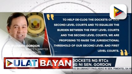 #UlatBayan | Pagpapaluwag sa dockets ng RTCs sa bansa, isinusulong ni Sen. Gordon