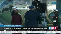 Virtual celebrations as Trump departs