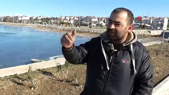 Beyşehir Gölü'nün kıyı kesimi kısmen buz tuttu